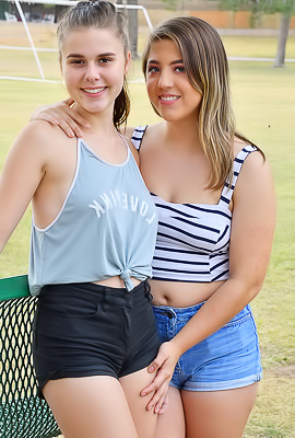 Desiree & Skylar First Lesbian Experience