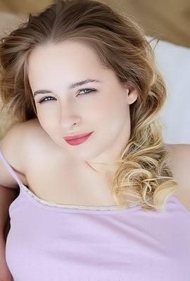Neu Ling Seductive Solo Display Teases With Lingerie On Lilac Bed