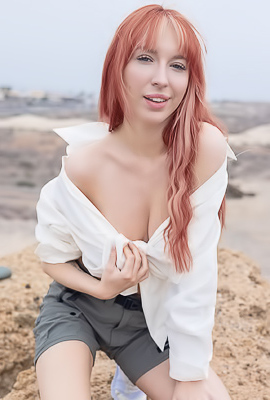 Lilly Mays Teases In The Outdoors With Long Hair And Sneakers On Display